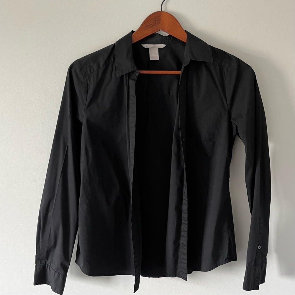 H&M Black Button Down Shirt